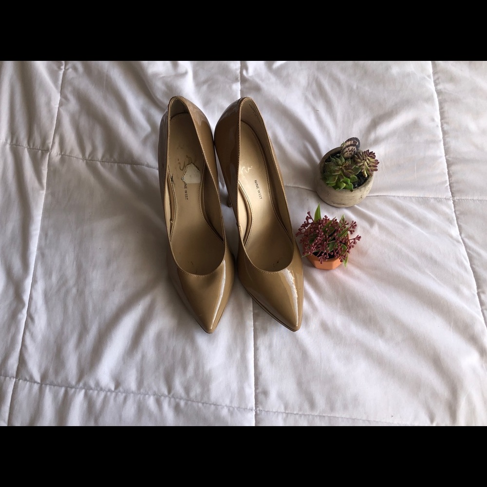 Nine West Love Fury Patent Nude Stiletto